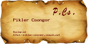 Pikler Csongor névjegykártya